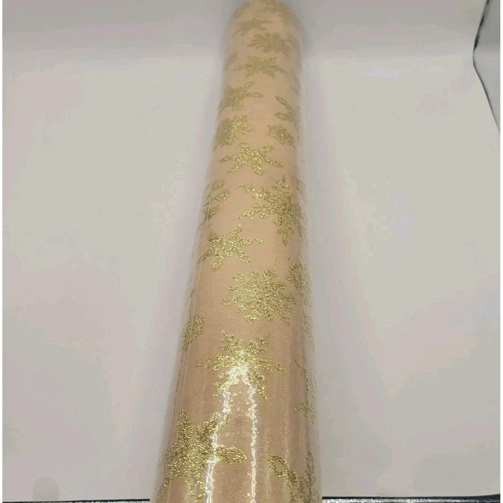 Punch Studio Glitter Christmas Wrapping Paper Gift Wrap Premium Heavy Jumbo Roll